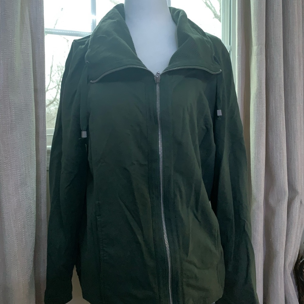 Dark green active zip up.